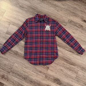 Ralph Lauren Sport Vintage Flannel Plaid Button Up